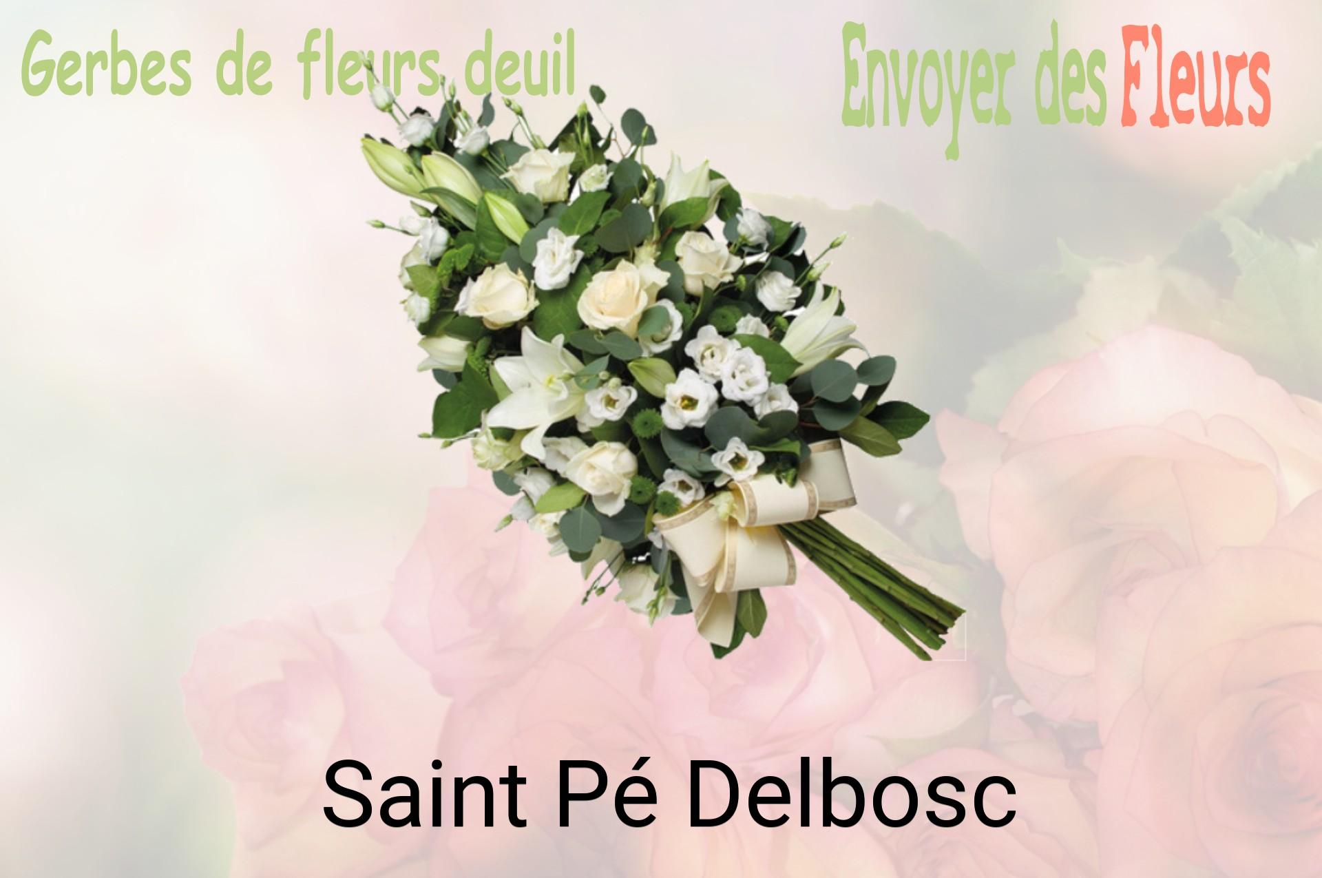 Gerbe de fleurs de deuil livrée à Saint-Pé-Delbosc